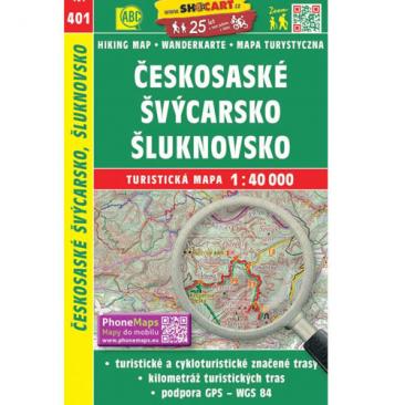 mapa Českosaské Švajčiarsko, Šluknovsko 1:40.000