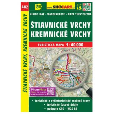 mapa SHOCart: Štiavnické vrchy, Kremnické vrchy