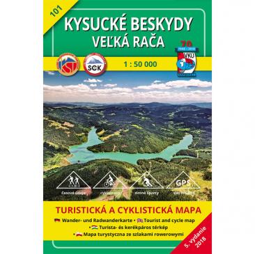 mapa Kysucké Beskydy, Veľká Rača 1:50 000