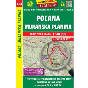 mapa Poľana, Muránska Planina 1:40 000