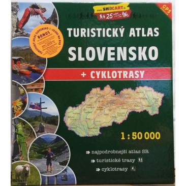 turistický atlas SLOVENSKO + cyklotrasy 1:50 000