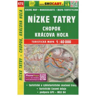 mapa Nízke Tatry - Chopok, Kráľova hoľa