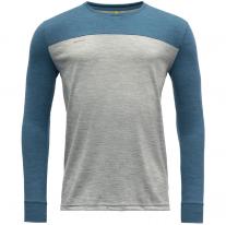DEVOLD Norang Man Shirt grey melange/blue