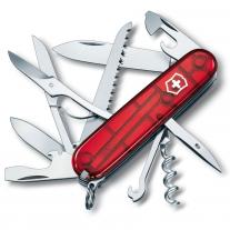 Multitools knife VICTORINOX Huntsman Transparent red